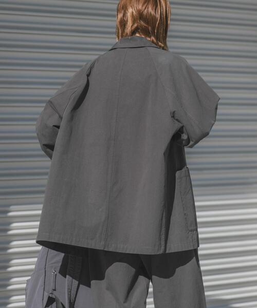 FORK&SPOON(フォークアンドスプーン)の「FORK&SPOON ビッグジャケット(その他アウター・レディース・チャコールグレー/ベージュ・1)」の6枚目の写真