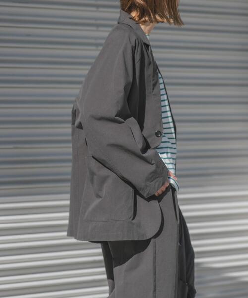 FORK&SPOON(フォークアンドスプーン)の「FORK&SPOON ビッグジャケット(その他アウター・レディース・チャコールグレー/ベージュ・1)」の7枚目の写真