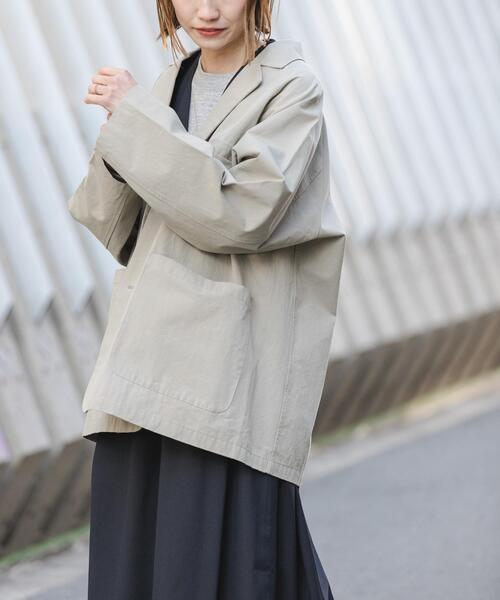 FORK&SPOON(フォークアンドスプーン)の「FORK&SPOON ビッグジャケット(その他アウター・レディース・チャコールグレー/ベージュ・1)」の16枚目の写真