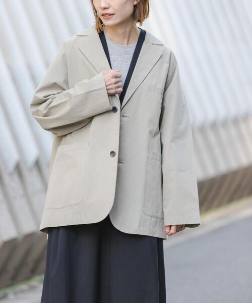 FORK&SPOON(フォークアンドスプーン)の「FORK&SPOON ビッグジャケット(その他アウター・レディース・チャコールグレー/ベージュ・1)」の21枚目の写真