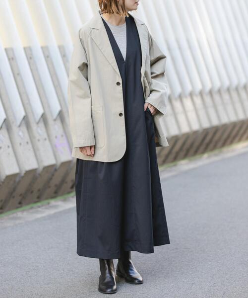 FORK&SPOON(フォークアンドスプーン)の「FORK&SPOON ビッグジャケット(その他アウター・レディース・チャコールグレー/ベージュ・1)」の22枚目の写真