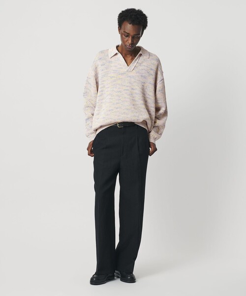 BEAUTY&YOUTH UNITED ARROWS（ビューティーアンドユースユナイテッドアローズ）の「＜OWNESS＞クリスピー コットン ミックス スキッパー ニット（ニット/セーター・メンズ・その他1/ネイビー・S/M/L）」の3枚目の写真