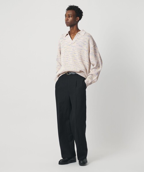 BEAUTY&YOUTH UNITED ARROWS（ビューティーアンドユースユナイテッドアローズ）の「＜OWNESS＞クリスピー コットン ミックス スキッパー ニット（ニット/セーター・メンズ・その他1/ネイビー・S/M/L）」の5枚目の写真