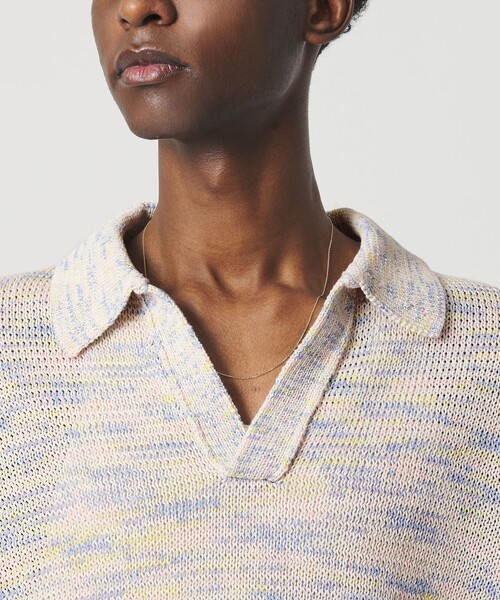 BEAUTY&YOUTH UNITED ARROWS（ビューティーアンドユースユナイテッドアローズ）の「＜OWNESS＞クリスピー コットン ミックス スキッパー ニット（ニット/セーター・メンズ・その他1/ネイビー・S/M/L）」の6枚目の写真