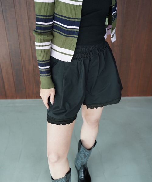 SANSeLF(サンセルフ)の「【SANSeLF】レースヘムショートパンツ saw26s025(その他パンツ・レディース・ホワイト/ブラック・FREE)」の8枚目の写真