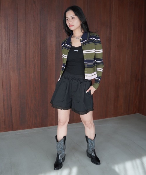 SANSeLF(サンセルフ)の「【SANSeLF】レースヘムショートパンツ saw26s025(その他パンツ・レディース・ホワイト/ブラック・FREE)」の9枚目の写真