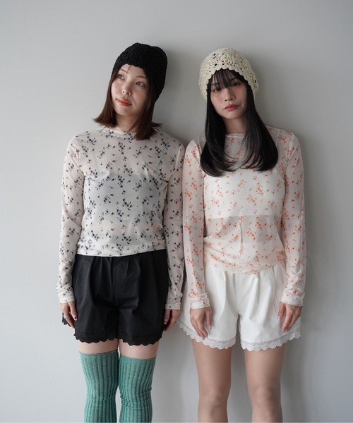 SANSeLF(サンセルフ)の「【SANSeLF】レースヘムショートパンツ saw26s025(その他パンツ・レディース・ホワイト/ブラック・FREE)」の13枚目の写真