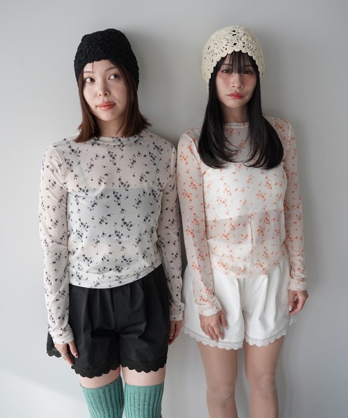 SANSeLF(サンセルフ)の「【SANSeLF】レースヘムショートパンツ saw26s025(その他パンツ・レディース・ホワイト/ブラック・FREE)」の14枚目の写真