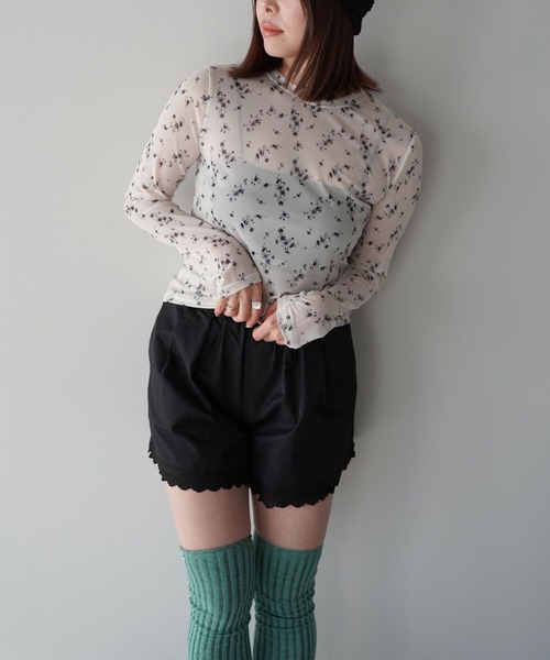 SANSeLF(サンセルフ)の「【SANSeLF】レースヘムショートパンツ saw26s025(その他パンツ・レディース・ホワイト/ブラック・FREE)」の11枚目の写真