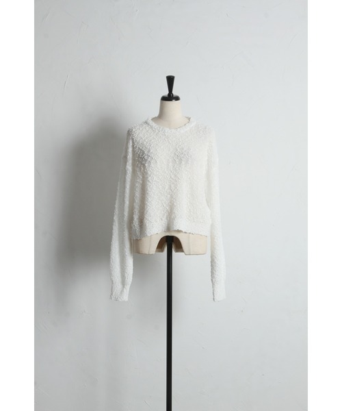 ARVELLIA(アルベリア)の「POPCORN KNIT TOP(ニット/セーター・レディース・ブラック/ホワイト・M)」の14枚目の写真