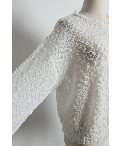 ARVELLIA(アルベリア)の「POPCORN KNIT TOP(ニット/セーター・レディース・ブラック/ホワイト・M)」の20枚目の写真