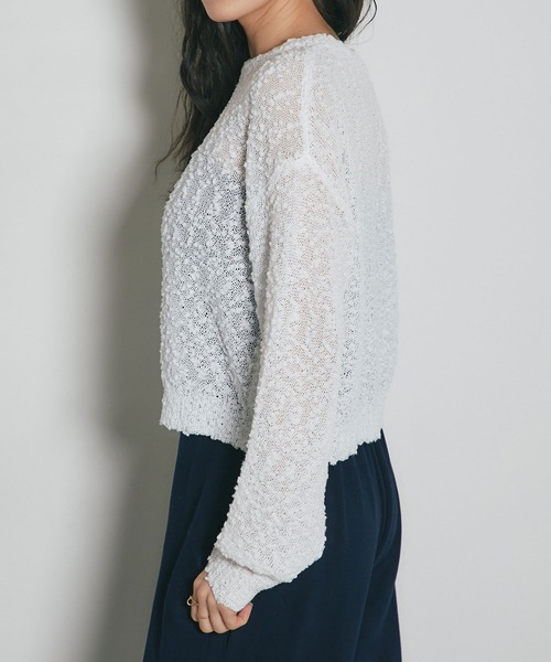 ARVELLIA(アルベリア)の「POPCORN KNIT TOP(ニット/セーター・レディース・ブラック/ホワイト・M)」の12枚目の写真