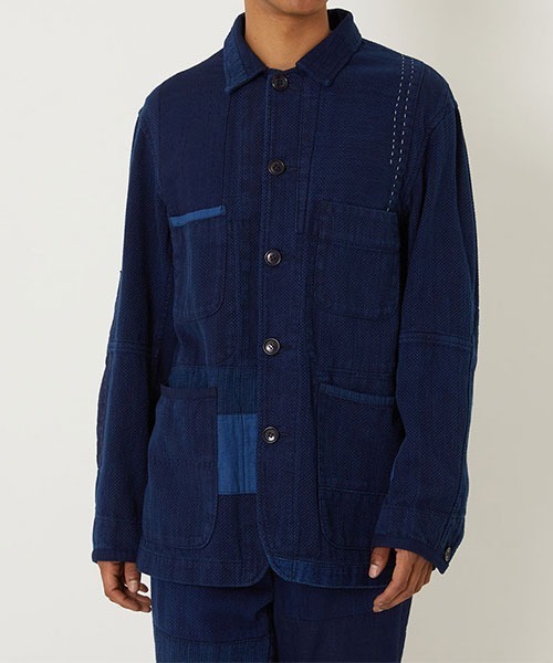 BLUE BLUE JAPAN(ブルーブルージャパン)の「カセゾメサシコ ネンリンカバーオール(カバーオール・メンズ・インディゴブルー・M/L/XL)」の2枚目の写真