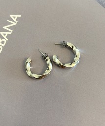 BEATJIVE（ビートジャイブ）の「フープピアス ツイスト シルバー ゴールド ステンレス メンズ レディース（ピアス（両耳用））」