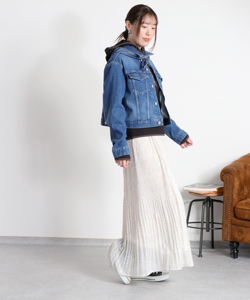 cepo（セポ）の「〈セットアップ対応可能〉スカーフセットデニムジャケット（デニムジャケット・レディース・ブルー系3/ブルー系2・M）」の6枚目の写真