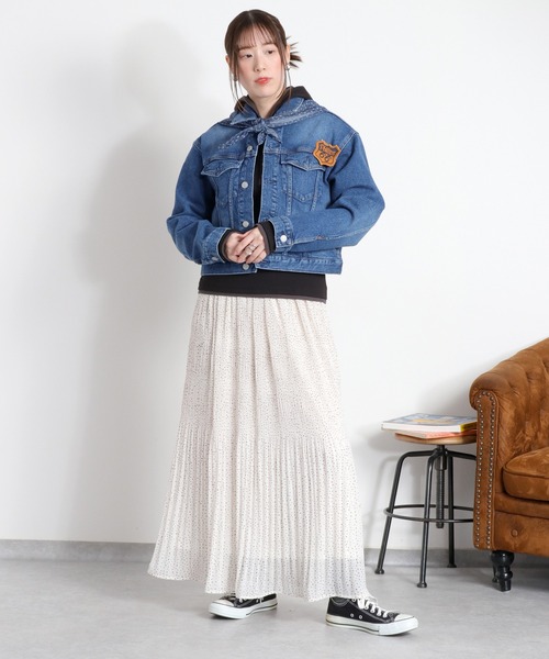 cepo（セポ）の「〈セットアップ対応可能〉スカーフセットデニムジャケット（デニムジャケット・レディース・ブルー系3/ブルー系2・M）」の7枚目の写真