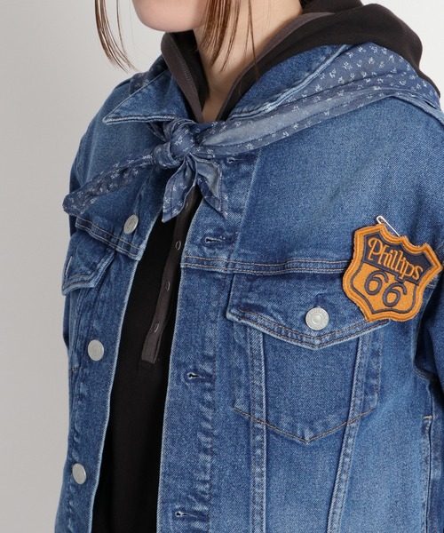 cepo（セポ）の「〈セットアップ対応可能〉スカーフセットデニムジャケット（デニムジャケット・レディース・ブルー系3/ブルー系2・M）」の22枚目の写真