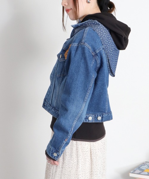 cepo（セポ）の「〈セットアップ対応可能〉スカーフセットデニムジャケット（デニムジャケット・レディース・ブルー系3/ブルー系2・M）」の16枚目の写真