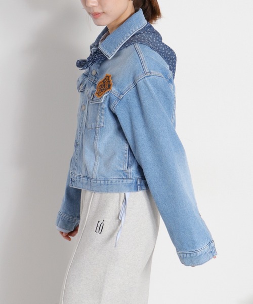 セットアップ対応可能〉スカーフセットデニムジャケット（デニム