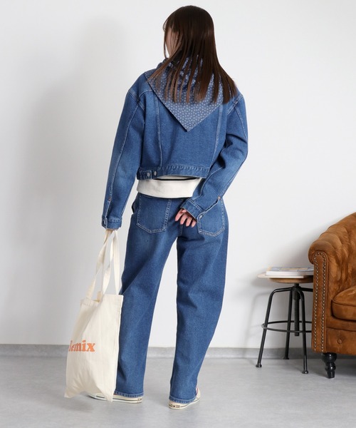 cepo（セポ）の「〈セットアップ対応可能〉スカーフセットデニムジャケット（デニムジャケット・レディース・ブルー系3/ブルー系2・M）」の10枚目の写真