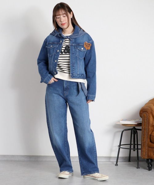 cepo（セポ）の「〈セットアップ対応可能〉スカーフセットデニムジャケット（デニムジャケット・レディース・ブルー系3/ブルー系2・M）」の13枚目の写真