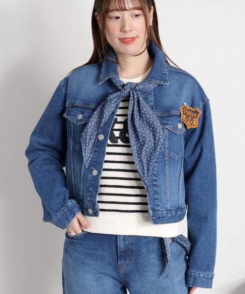 cepo（セポ）の「〈セットアップ対応可能〉スカーフセットデニムジャケット（デニムジャケット・レディース・ブルー系3/ブルー系2・M）」の21枚目の写真