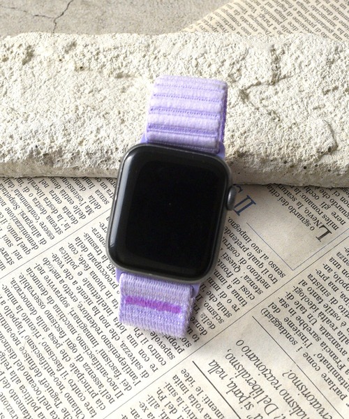 styiro(スタイロ)の「Apple Watch Band ビビッドベルト(デジタル腕時計・レディース・オレンジ/ラベンダー/ピンク/ライトブルー/アイボリー/ブラック・42mm/38mm)」の4枚目の写真