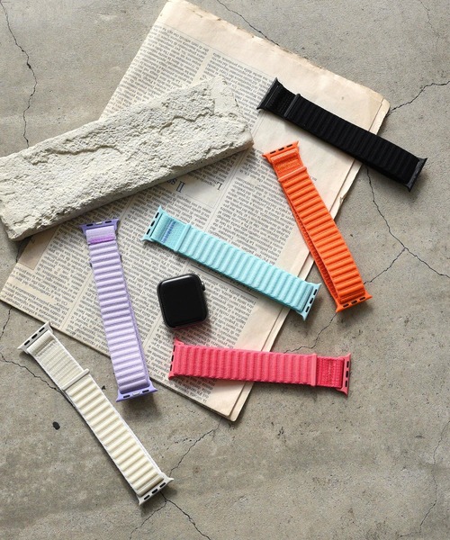 styiro(スタイロ)の「Apple Watch Band ビビッドベルト(デジタル腕時計・レディース・オレンジ/ラベンダー/ピンク/ライトブルー/アイボリー/ブラック・42mm/38mm)」の7枚目の写真