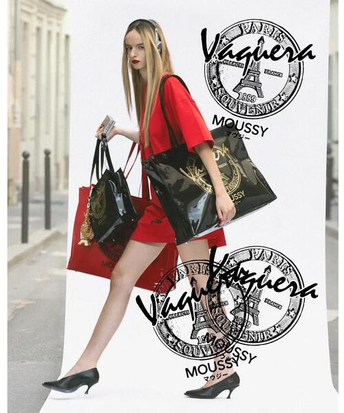 L.H.P（エルエイチピー）の「VAQUERA×MOUSSY/ヴァケラ×マウジー/VQ MINI SHOPPING BAG（トートバッグ・レディース・レッド/ブラック・S）」の15枚目の写真