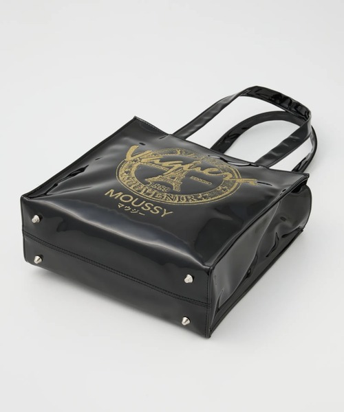 L.H.P（エルエイチピー）の「VAQUERA×MOUSSY/ヴァケラ×マウジー/VQ MINI SHOPPING BAG（トートバッグ・レディース・ブラック/レッド・S）」の4枚目の写真