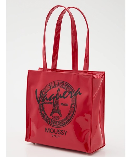 L.H.P（エルエイチピー）の「VAQUERA×MOUSSY/ヴァケラ×マウジー/VQ MINI SHOPPING BAG（トートバッグ・レディース・ブラック/レッド・S）」の7枚目の写真