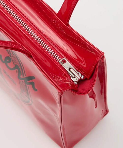 L.H.P（エルエイチピー）の「VAQUERA×MOUSSY/ヴァケラ×マウジー/VQ MINI SHOPPING BAG（トートバッグ・レディース・ブラック/レッド・S）」の10枚目の写真