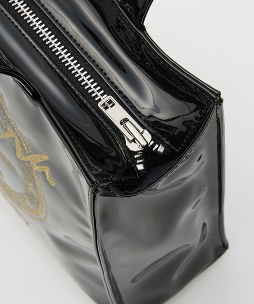 L.H.P（エルエイチピー）の「VAQUERA×MOUSSY/ヴァケラ×マウジー/VQ MINI SHOPPING BAG（トートバッグ・レディース・ブラック/レッド・S）」の6枚目の写真