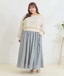Louiosy（ルオシー）の「【大きいサイズ】チャーム付きフレアスカート（スカート）」