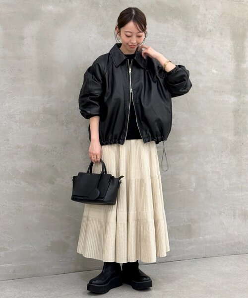 BEARDSLEY（ビアズリー）の「レザーブルゾン（ブルゾン・レディース・ブラック・FREE）」の2枚目の写真