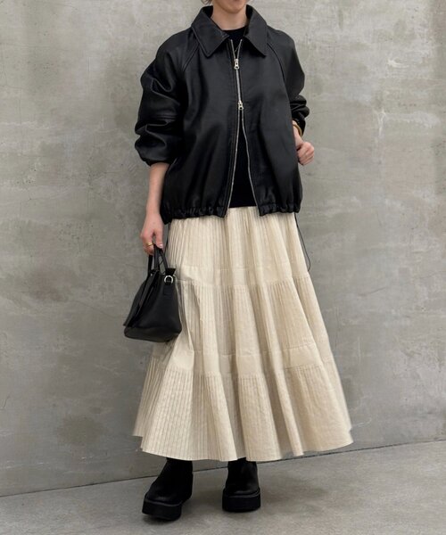 BEARDSLEY（ビアズリー）の「レザーブルゾン（ブルゾン・レディース・ブラック・FREE）」の3枚目の写真