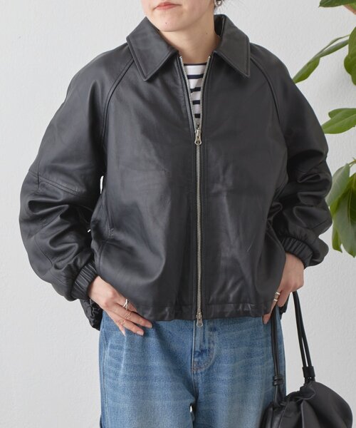BEARDSLEY（ビアズリー）の「レザーブルゾン（ブルゾン・レディース・ブラック・FREE）」の13枚目の写真