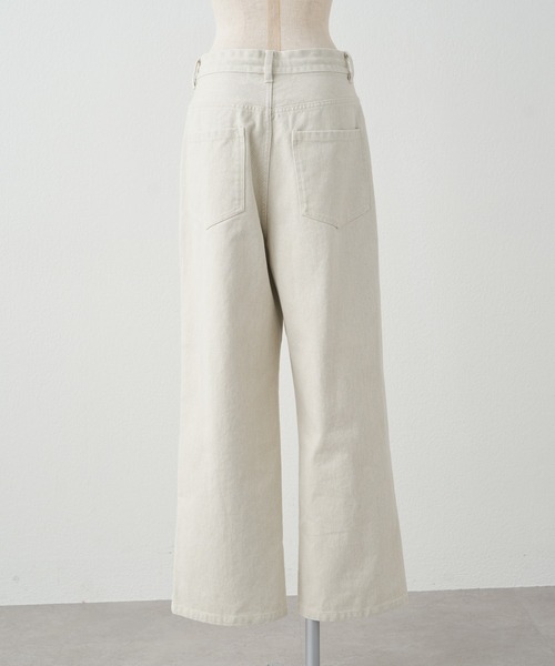 PUAL CE CIN(ピュアルセシン)の「カツラギワイドストレートパンツ(その他パンツ・レディース・ネイビー/ライトベージュ・FREE)」の18枚目の写真