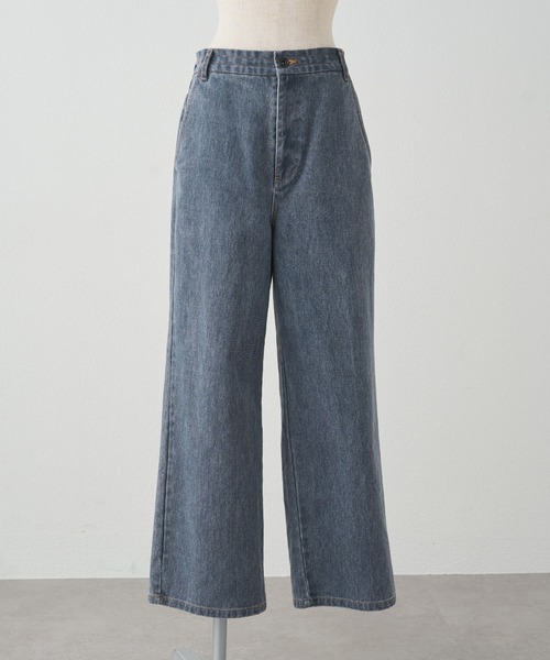 PUAL CE CIN(ピュアルセシン)の「カツラギワイドストレートパンツ(その他パンツ・レディース・ネイビー/ライトベージュ・FREE)」の14枚目の写真