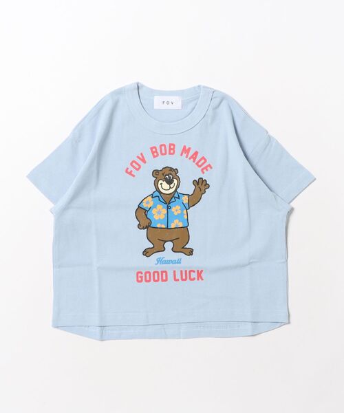FOV（フォブ）の「フォブ F/B BEAR Tシャツ（Tシャツ/カットソー・キッズ・サックスブルー/チャコールグレー/ホワイト・130cm/120cm/100cm/110cm/90cm）」の3枚目の写真