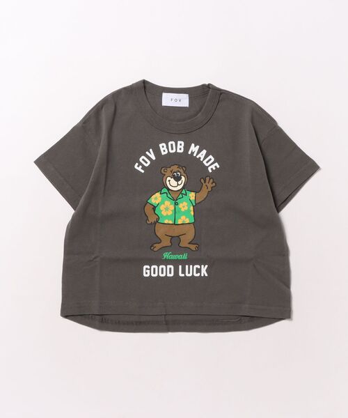 FOV（フォブ）の「フォブ F/B BEAR Tシャツ（Tシャツ/カットソー・キッズ・サックスブルー/チャコールグレー/ホワイト・130cm/120cm/100cm/110cm/90cm）」の2枚目の写真