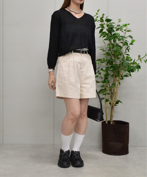 &soiree(アンドソワレ)の「シースルーショートトップス(Tシャツ/カットソー・レディース・ブラック/オフホワイト/ブルー・FREE)」の10枚目の写真
