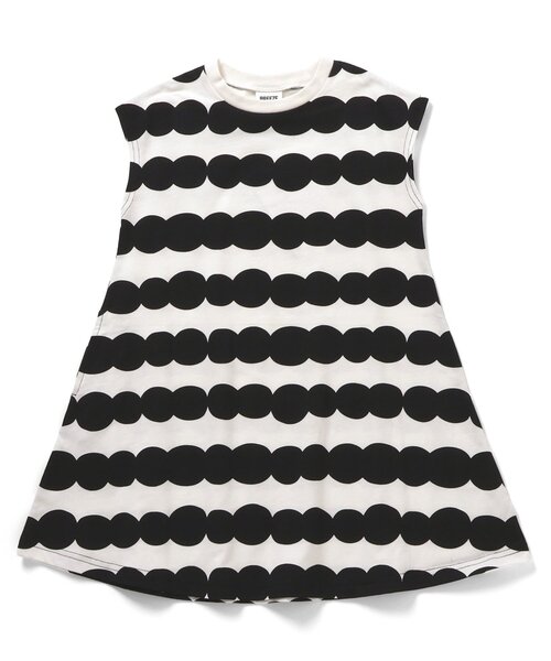 BREEZE(ブリーズ)の「【リンク/WEB限定】レトロ総柄フレアワンピース(ワンピース・キッズ・サーモンピンク/ブラウン/オレンジ/ブラック/オフホワイト・100/90/140/130/120/110)」の9枚目の写真