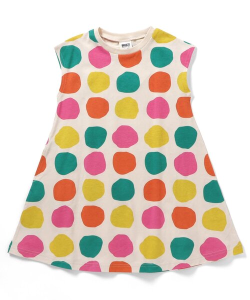 BREEZE(ブリーズ)の「【リンク/WEB限定】レトロ総柄フレアワンピース(ワンピース・キッズ・サーモンピンク/ブラウン/オレンジ/ブラック/オフホワイト・100/90/140/130/120/110)」の12枚目の写真