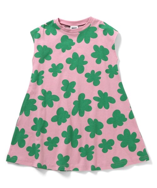 BREEZE(ブリーズ)の「【リンク/WEB限定】レトロ総柄フレアワンピース(ワンピース・キッズ・サーモンピンク/ブラウン/オレンジ/ブラック/オフホワイト・100/90/140/130/120/110)」の13枚目の写真