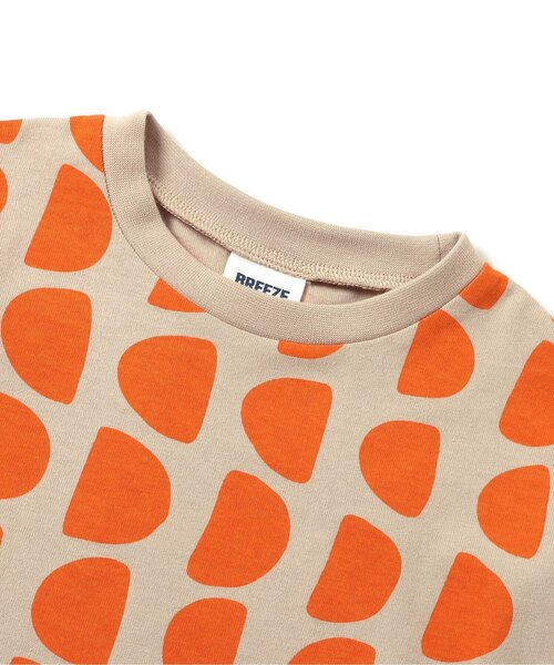 BREEZE(ブリーズ)の「【リンク/WEB限定】レトロ総柄フレアワンピース(ワンピース・キッズ・サーモンピンク/ブラウン/オレンジ/ブラック/オフホワイト・100/90/140/130/120/110)」の15枚目の写真