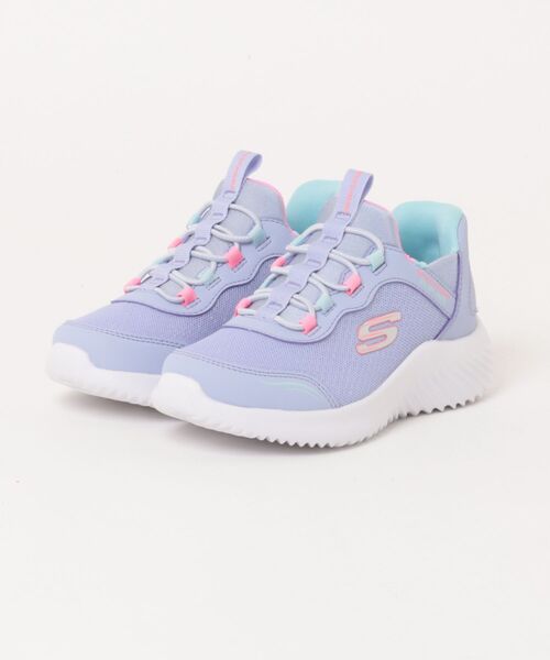 SKECHERS（スケッチャーズ）の「【SKECHERS】スケッチャーズ SLIP-INS:BOUNDER-SIMPLE CUTE（スリップインズ：バウンダー - シンプル キュート）スリッポンスニーカー 303585L（スニーカー・キッズ・ネイビー/ラベンダー/ブラック・17.0cm/18.0cm/19.0cm/20.0cm/21.0cm/21.5cm/22.0cm/22.5cm/23.0cm/23.5cm）」の3枚目の写真