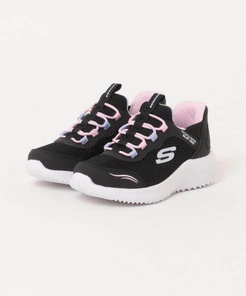SKECHERS（スケッチャーズ）の「【SKECHERS】スケッチャーズ SLIP-INS:BOUNDER-SIMPLE CUTE（スリップインズ：バウンダー - シンプル キュート）スリッポンスニーカー 303585L（スニーカー・キッズ・ネイビー/ラベンダー/ブラック・17.0cm/18.0cm/19.0cm/20.0cm/21.0cm/21.5cm/22.0cm/22.5cm/23.0cm/23.5cm）」の2枚目の写真