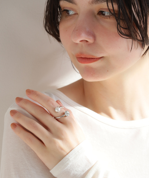 JUSTINE CLENQUET（ジュスティーヌクランケ）の「【JUSTINE CLENQUET/ジャスティーヌ クランケ】 ANNIE RING（リング・レディース・シルバー・FREE）」の5枚目の写真