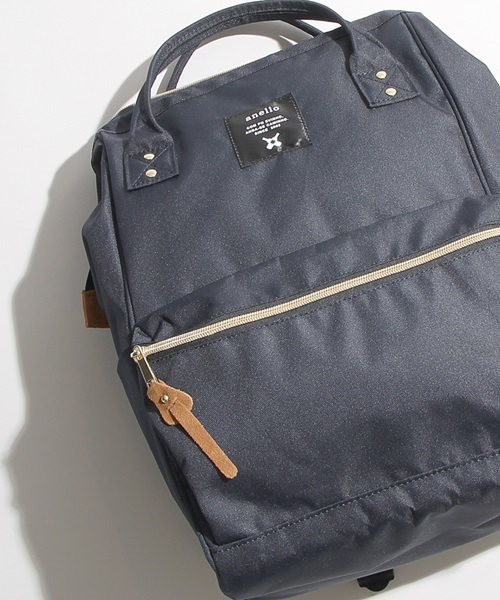 anello（アネロ）の「WEGO/anello口金ポリデイパック（バックパック/リュック・メンズ・トリコロール/ブラック/ネイビー/その他1・FREE）」の3枚目の写真